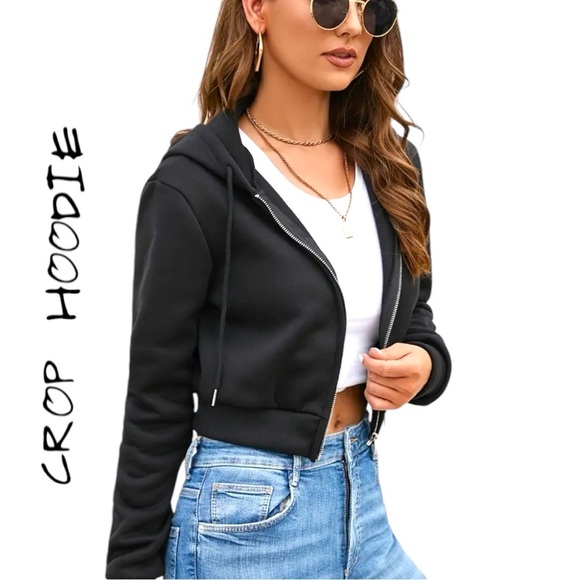 NWT Crop Hoodie - Picture 1 of 3